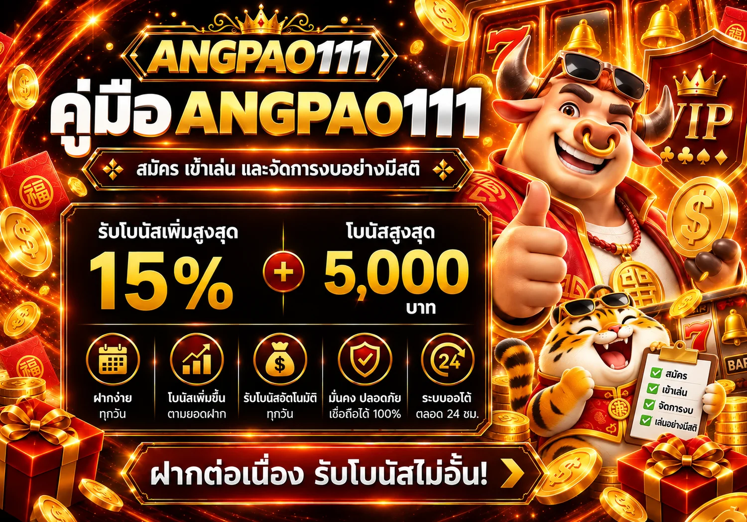 ANGPAO111 คู่มือมือใหม่ | สมัคร เข้าเล่น จัดการงบ